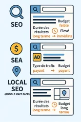 différence SEO SEA ref local différence SEO, SEA, référencement local